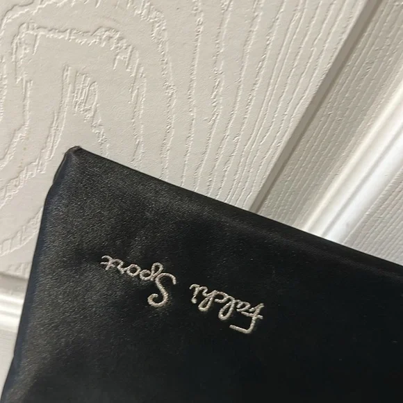 Falchi Sport black satin large clutch pouch - Picture 5 of 8